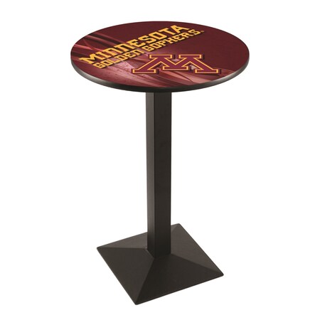 Holland Bar Stool Co 36" Blk Wrinkle Minnesota Pub Table, 28" dia. Top L217B3628MinnUn-D2